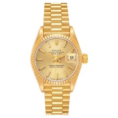 Vintage Rolex President Datejust Yellow Gold Ladies Watch 69178