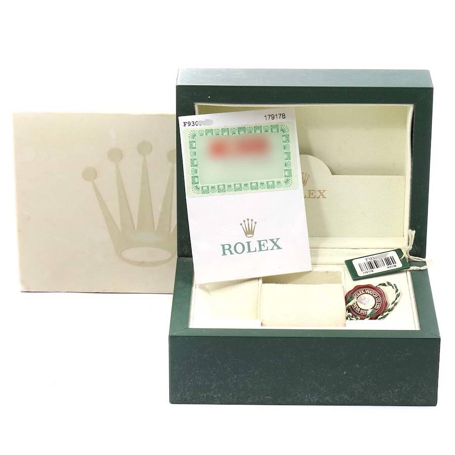 Rolex President Datejust Yellow Gold MOP Myriad Diamond Rubies Watch 179178 Box  For Sale 8