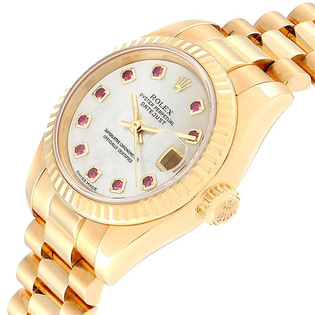 gold mother of pearl rolex
