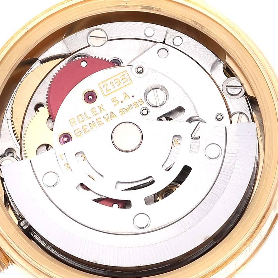 Rolex President Datejust Yellow Gold Onyx Stone Dial Ladies Watch 69178 1