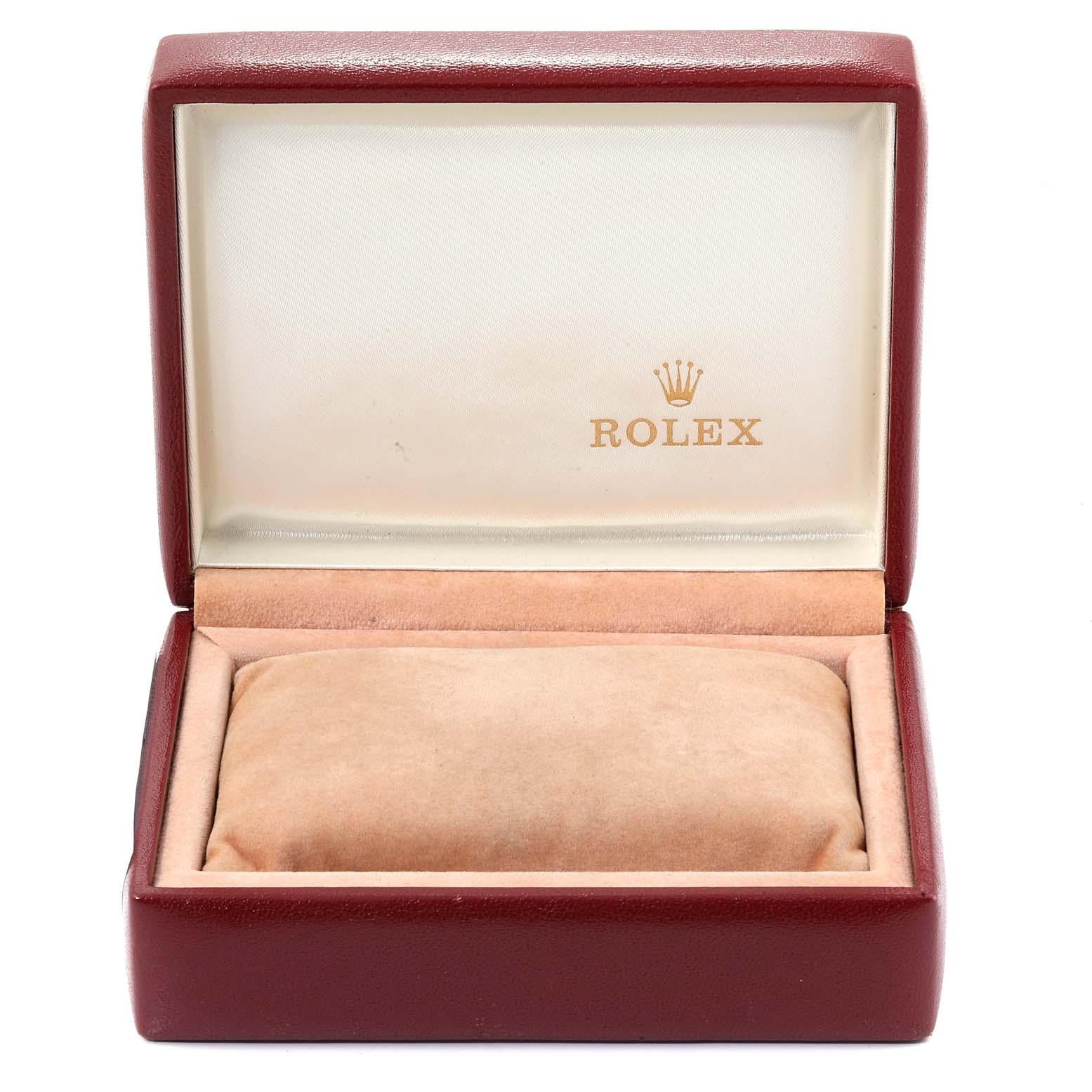 Rolex President Datejust Yellow Gold Pyramid Diamond Bezel Watch 69258 For Sale 4