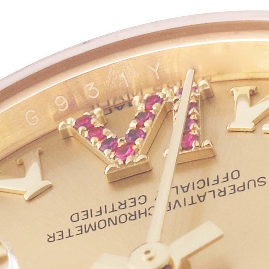 Rolex President Datejust Gelbgold Rubin Damenuhr 179178 Box Kartenetui 3