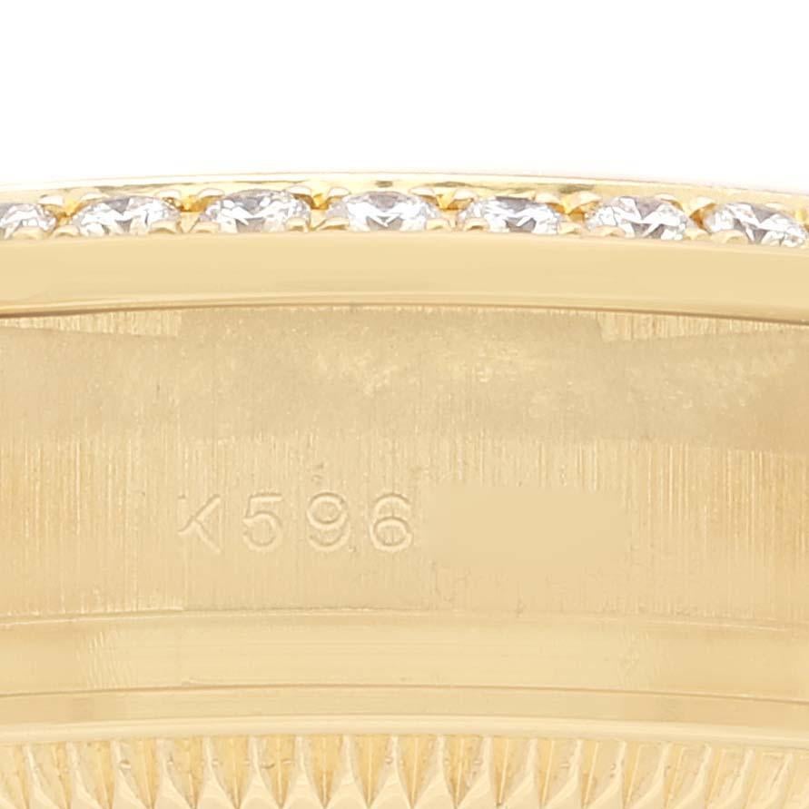 Rolex President Datejust Yellow Gold Silver Diamond Dial Ladies Watch 179158 2