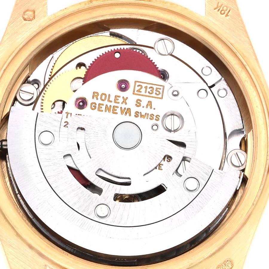 Rolex President Datejust Yellow Gold String Diamond Dial Ladies Watch 69178 4