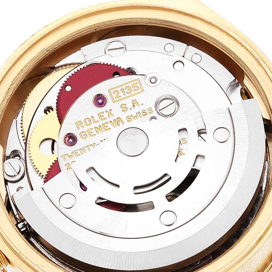 Rolex President Datejust Gelbgold Weißes Diamant-Zifferblatt-Uhr 69138 4