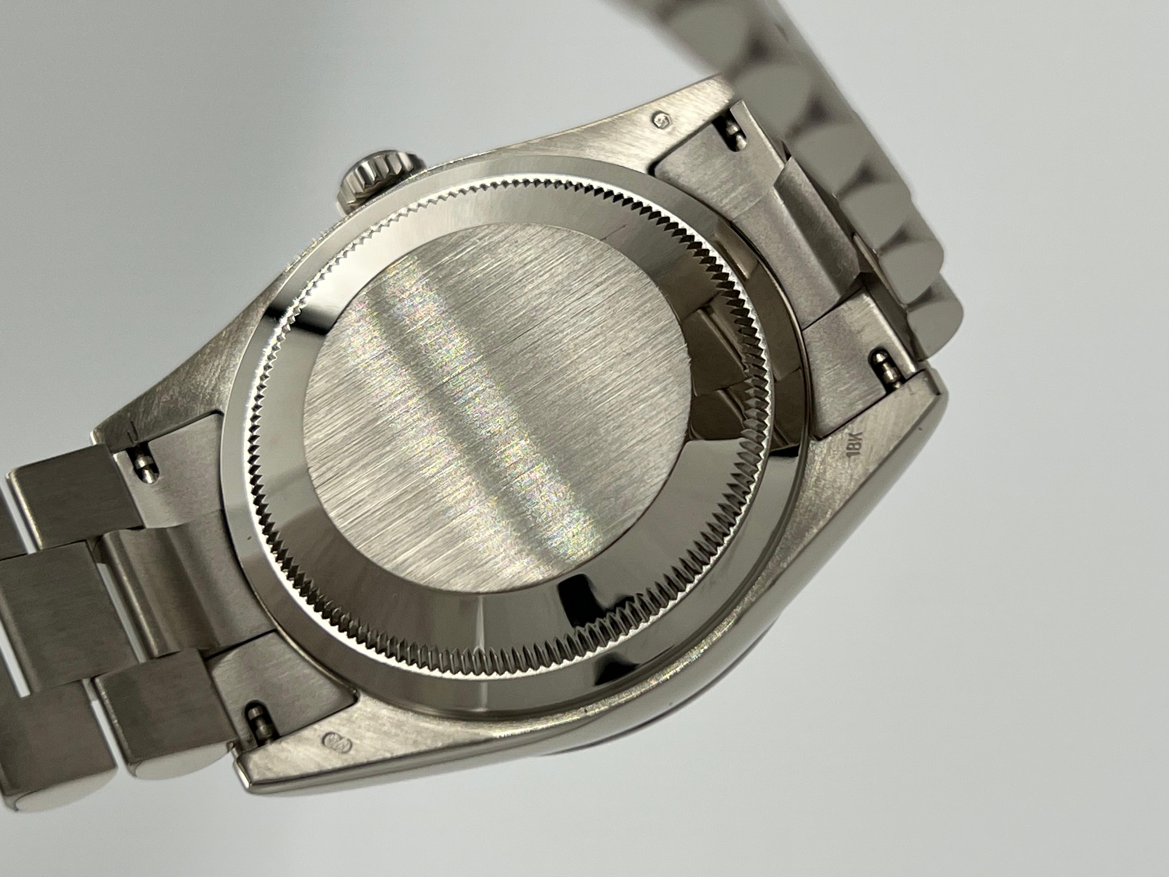 Rolex President Day Date 118239 36mm Factory Silver Diamond Dial 18K White Gold For Sale 8