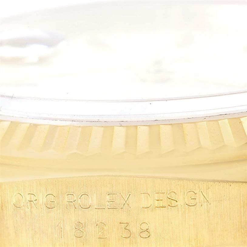Rolex President Day-Date 18 Karat Yellow Gold Anniversary Dial Watch 18238 For Sale 3