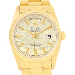 Rolex President Day-Date 18 Karat Yellow Gold Anniversary Dial Watch 18238