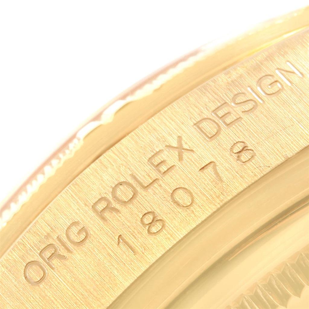 Rolex President Day-Date 18 Karat Yellow Gold Diamond Dial Men’s Watch 18078 6