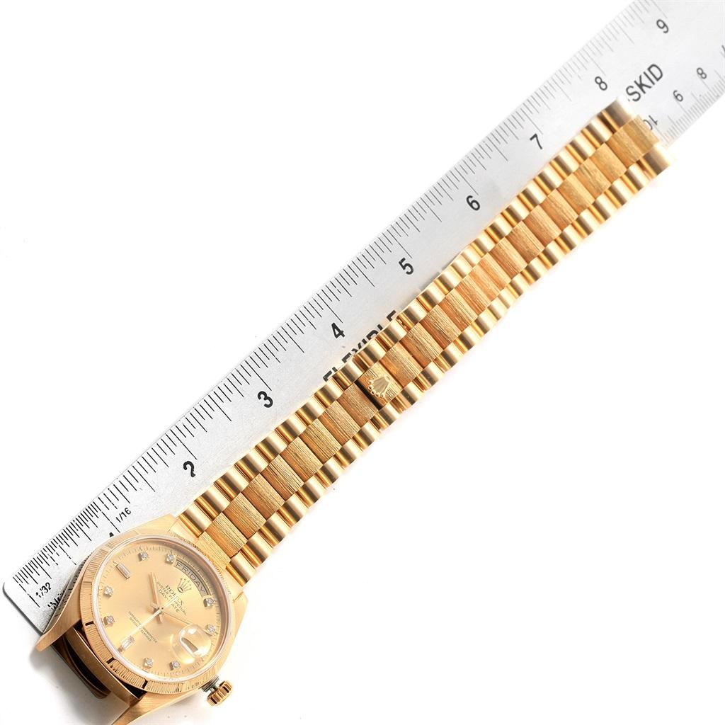 Rolex President Day-Date 18 Karat Yellow Gold Diamond Dial Men’s Watch 18078 8