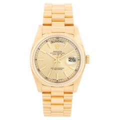 Vintage Rolex President Day-Date 18 Karat Yellow Gold Men's Watch 18038