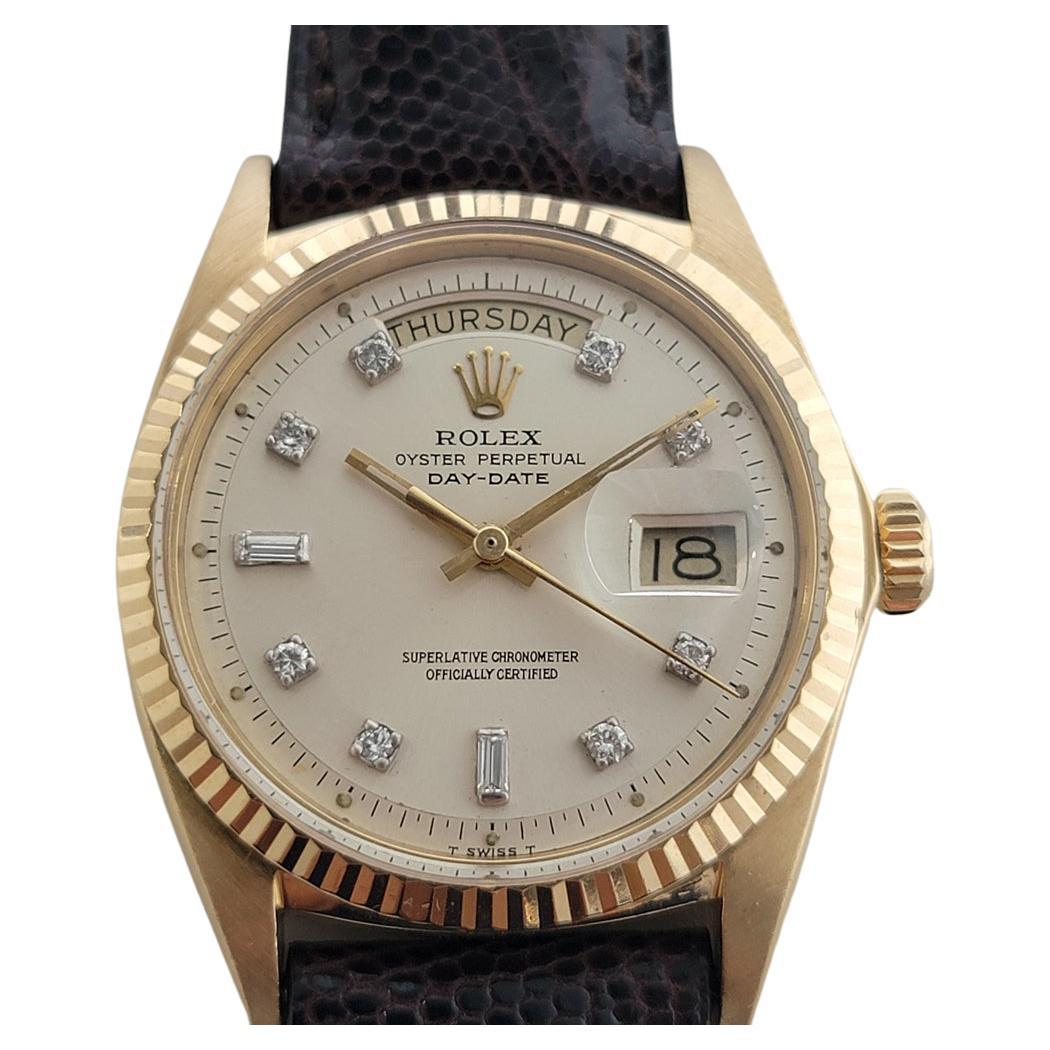 Rolex Präsident Day Date 1803 18k Solid Gold 1970er Jahre Herren Diamant Automatik RA629