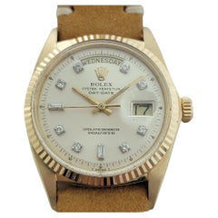 Rolex President Day Date 1803 18k Solid Gold 1970s Mens Diamond Automatic RA629B