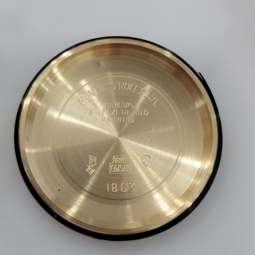 Rolex President Day Date 1803 18k Oro macizo 1970s Hombre Diamante Automático RA659 en venta 7