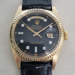 Rolex President Day Date 1803 18k Solid Gold 1970s Mens Diamond Automatic RA659