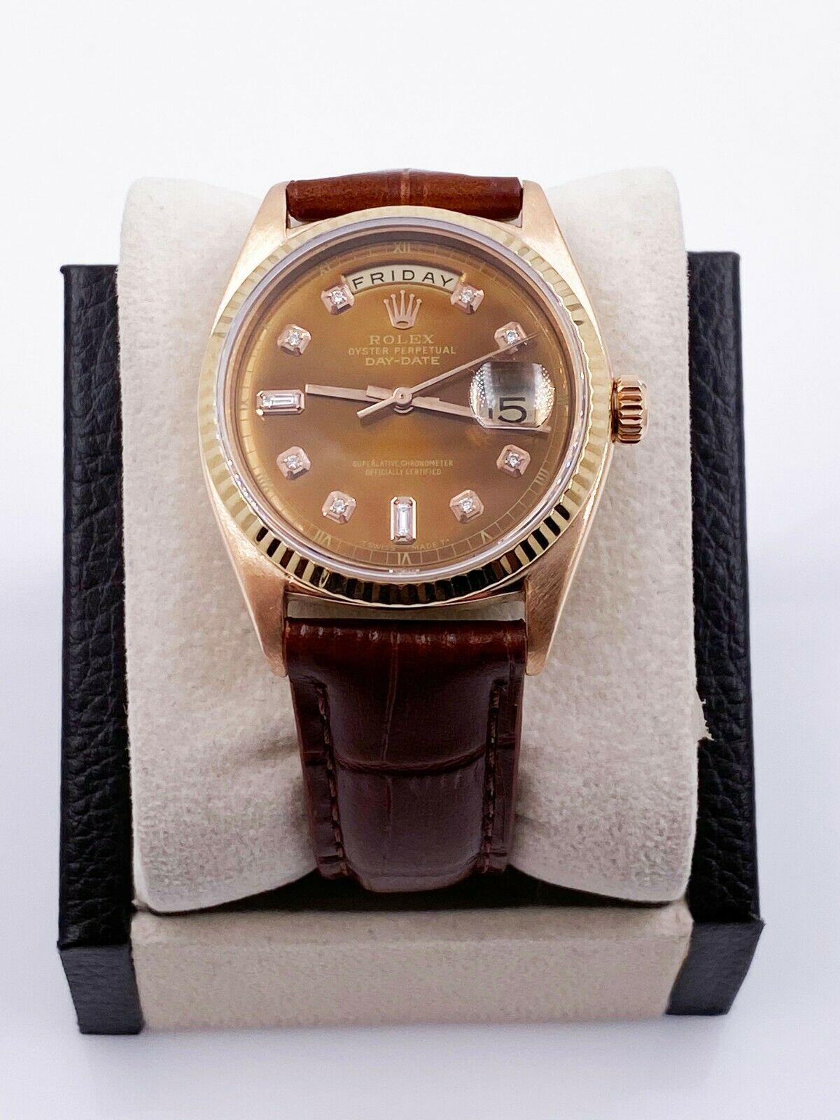 rolex day-date leather strap