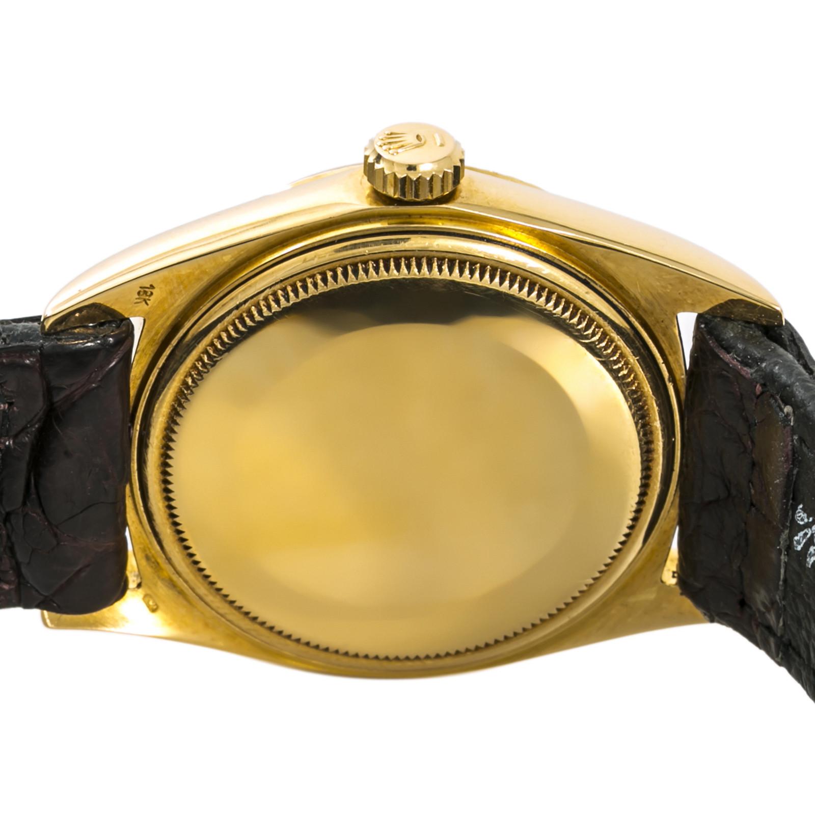 Modern Rolex President Day-Date 1803 Papers Automatic Vintage Watch Wide Boy 18 Karat