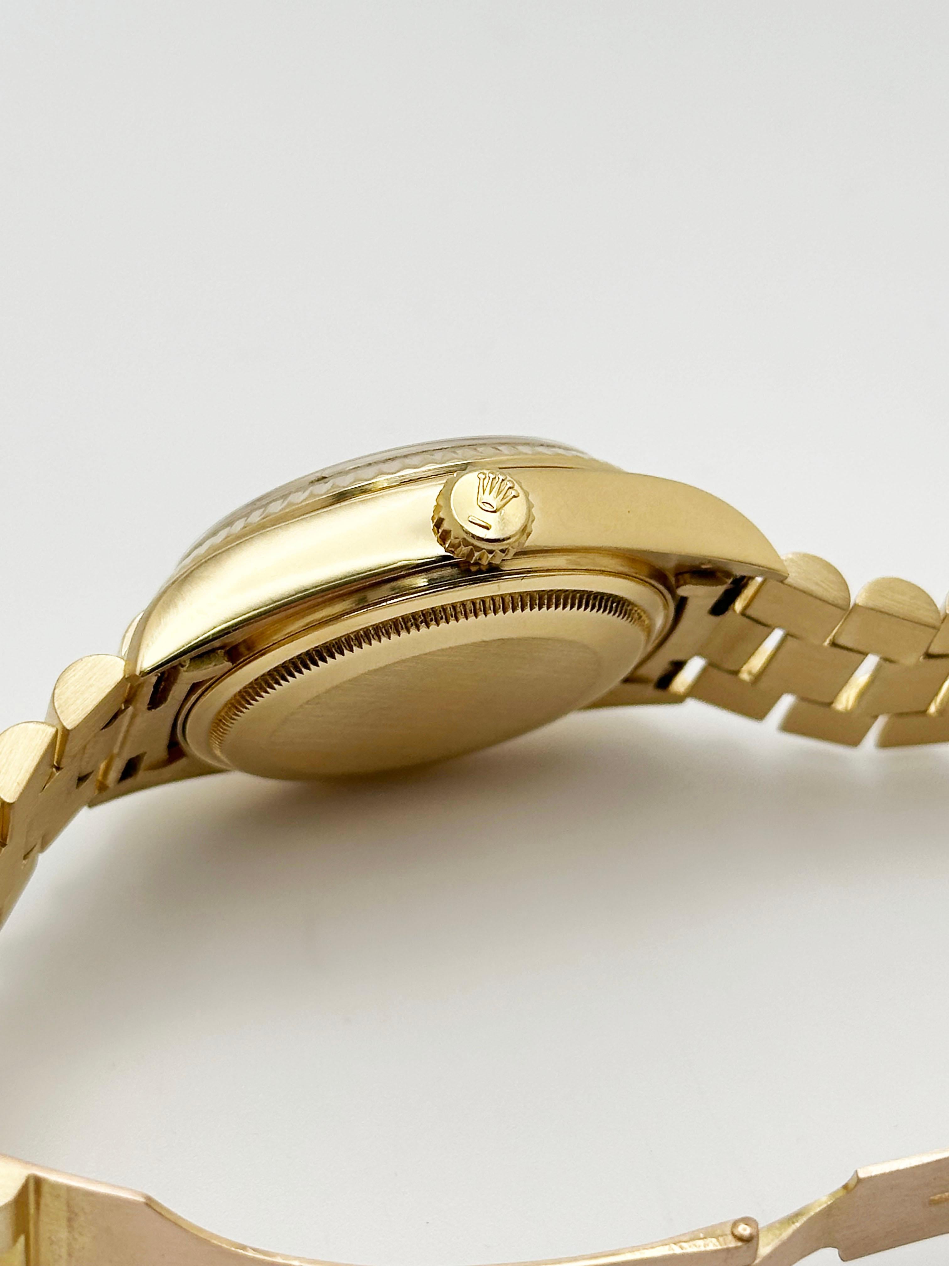 Rolex Präsident Day Date 18038 36mm Champagner Diamant-Zifferblatt 18K Gelbgold im Angebot 6
