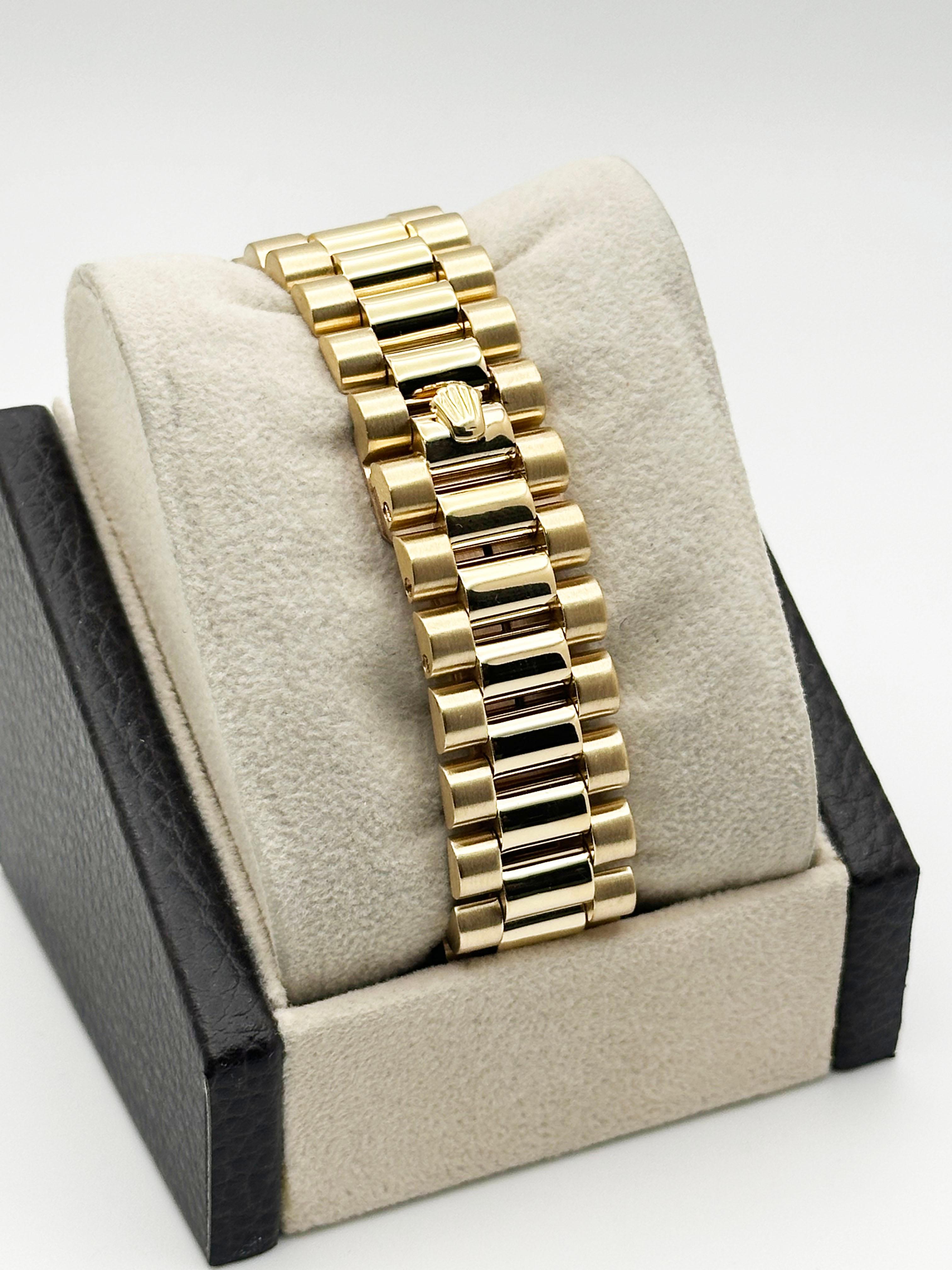 Rolex Präsident Day Date 18038 36mm Champagner Diamant-Zifferblatt 18K Gelbgold im Angebot 4