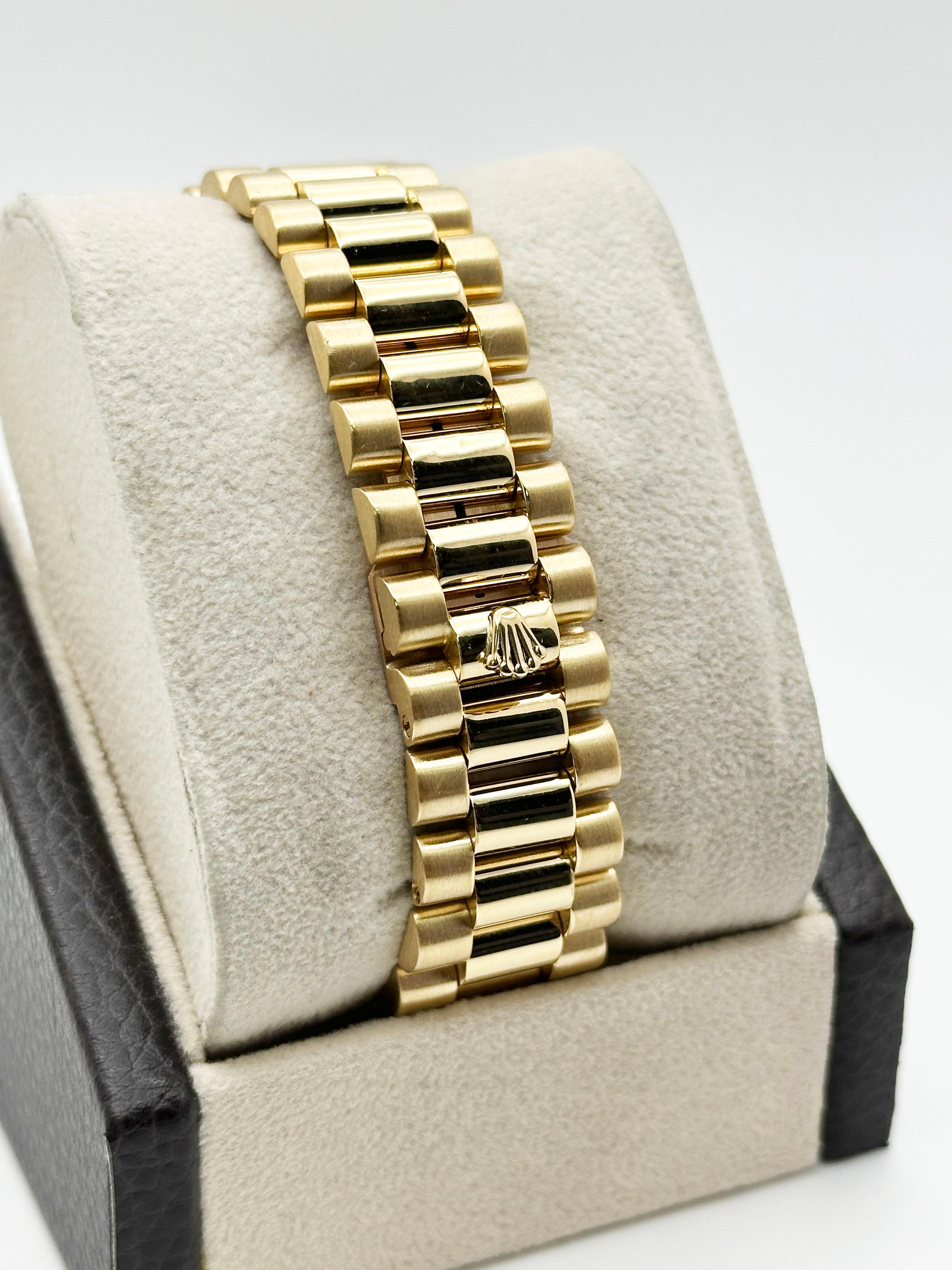 Rolex President Day Date 18038 36mm Diamond Dial Diamond Bezel 18K Yellow Gold For Sale 3