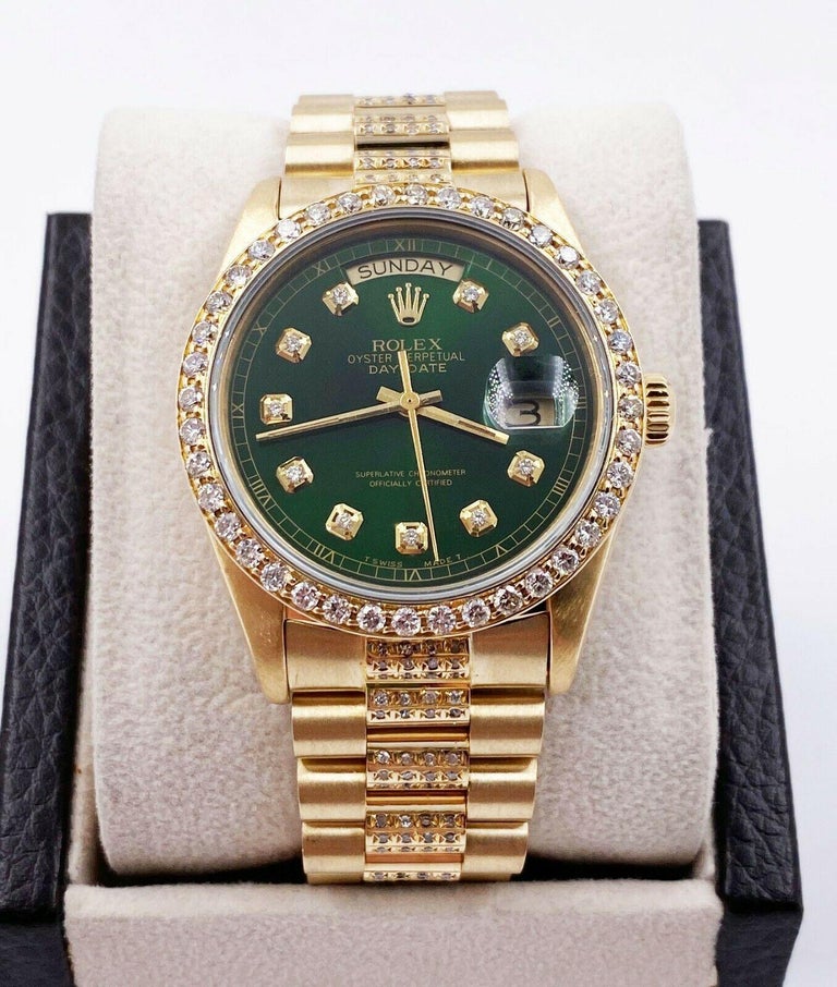 rolex president green
