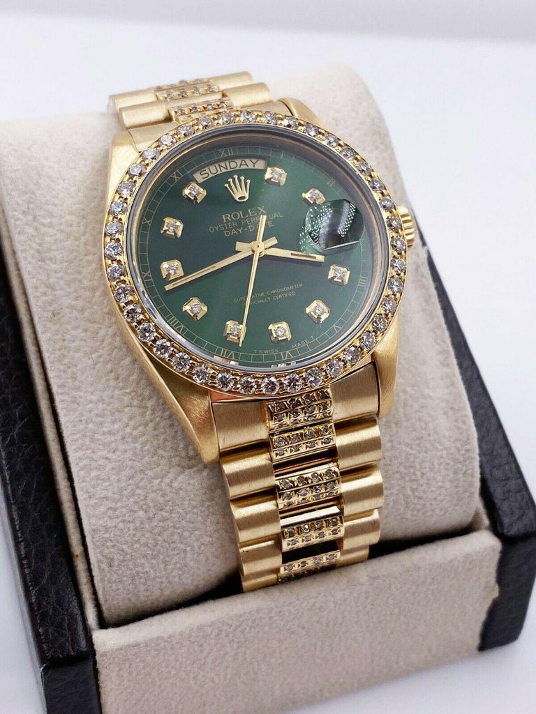 rolex president green