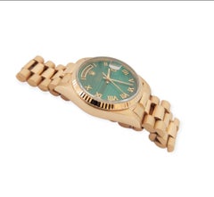 Rolex Mens 36mm President Day-Date 18038 Malachite Roman 18k