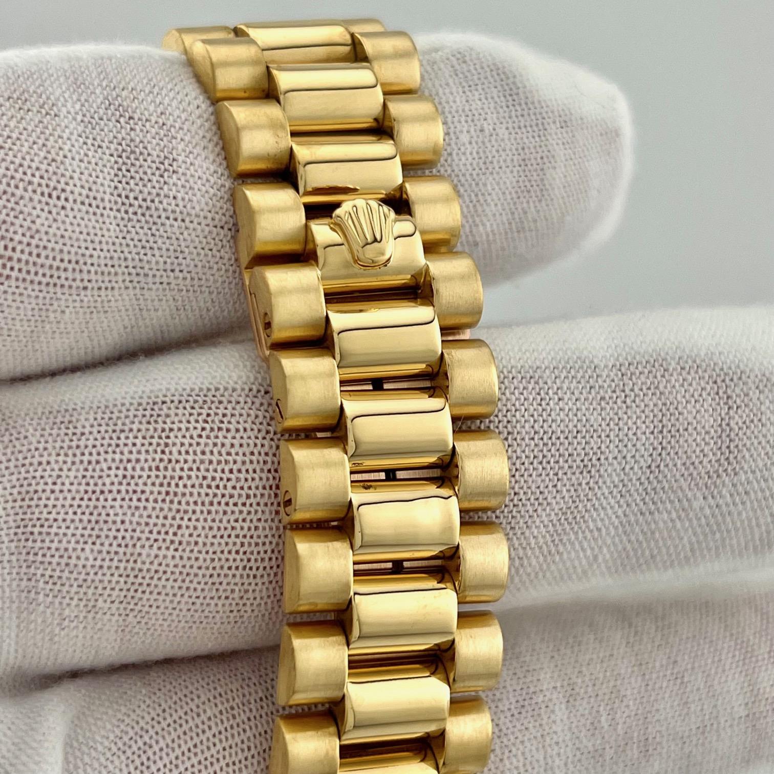 Rolex Day Date 18038 RARO Quadrante Wood Oro Giallo 18K Scatola Documenti in vendita 6