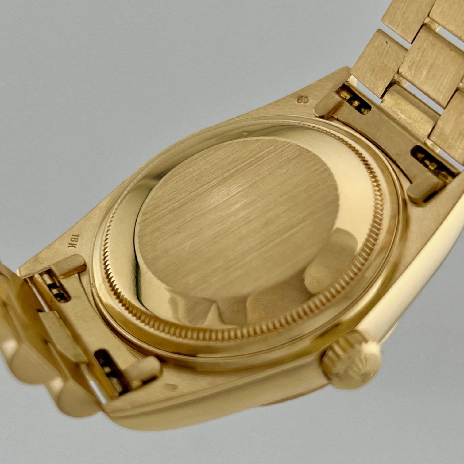 Rolex Day Date 18038 RARO Quadrante Wood Oro Giallo 18K Scatola Documenti in vendita 7