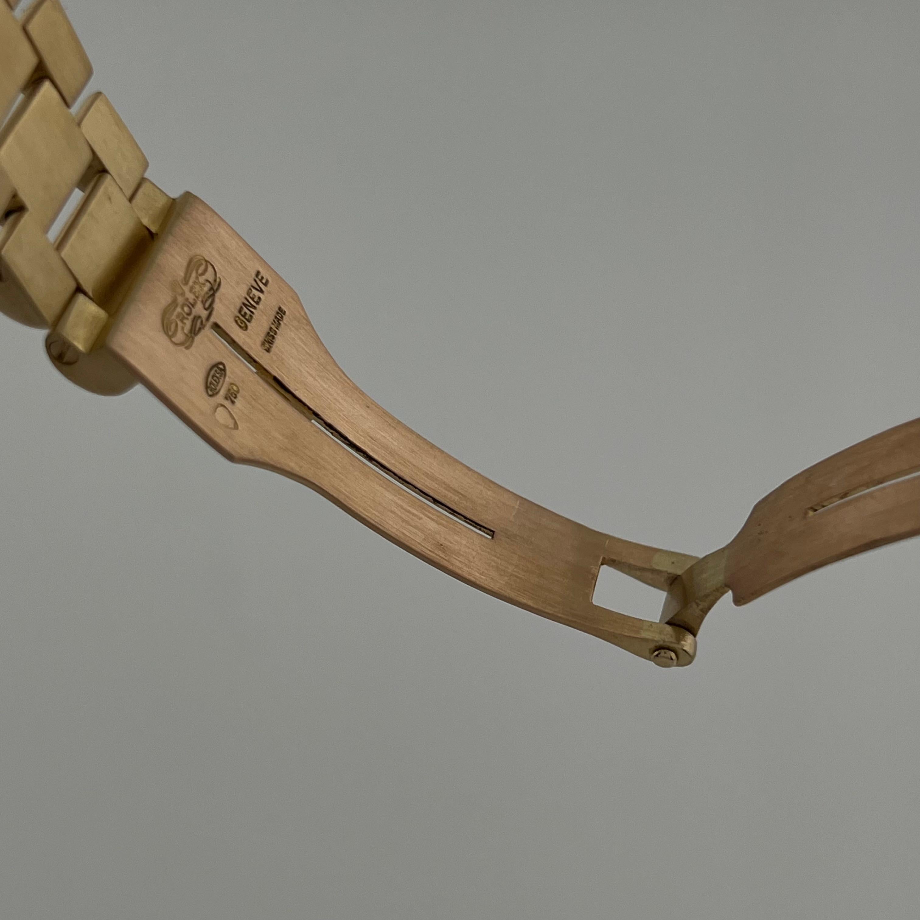 Rolex President Day-Date 18078 36mm Finition écorce Cadran Champagne Or jaune 18k en vente 7