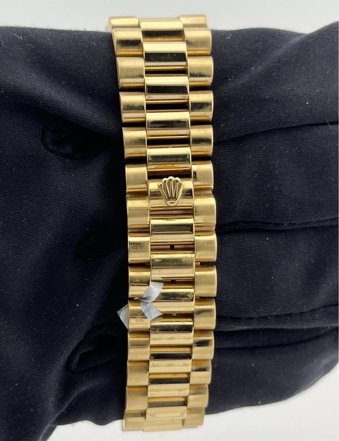 Rolex President Day-Date 18238 36mm 18K Gelbgold Diamant-Zifferblattuhr im Angebot 6