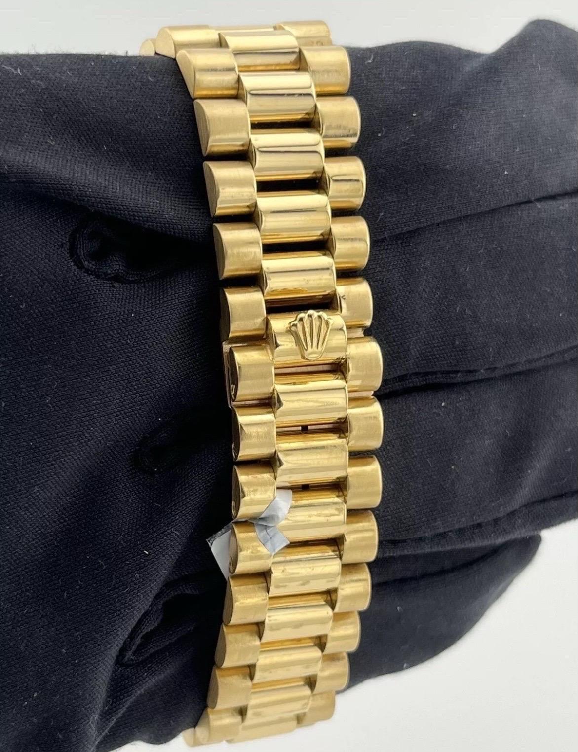 Rolex President Day-Date 18238 36mm 18K Gelbgold Diamant-Zifferblattuhr im Angebot 7