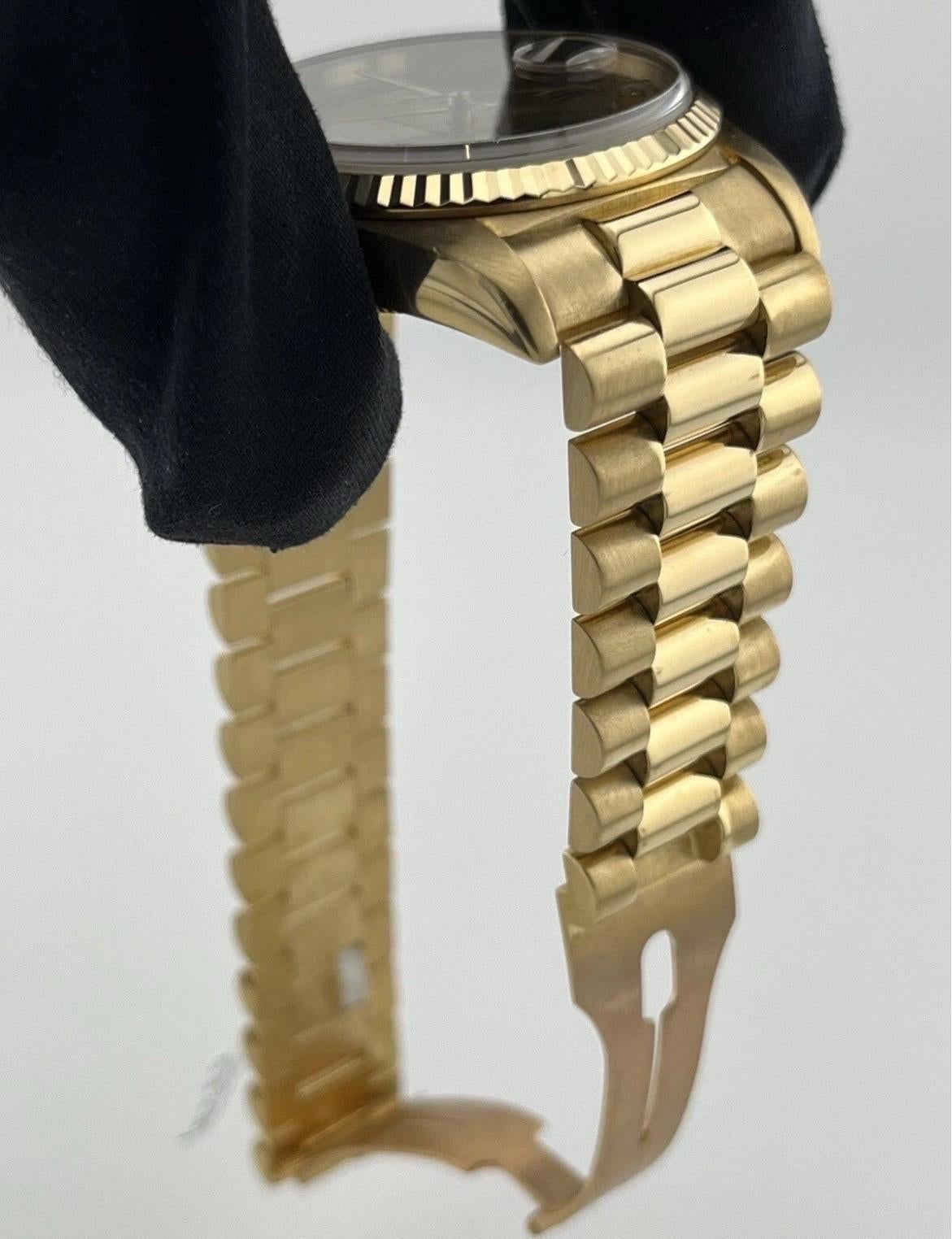 Rolex President Day-Date 18238 36mm 18K Gelbgold Diamant-Zifferblattuhr im Angebot 14