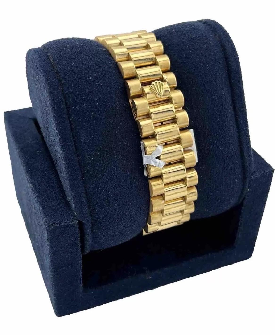 Rolex President Day-Date 18238 36mm 18K Gelbgold Diamant-Zifferblattuhr im Angebot 1