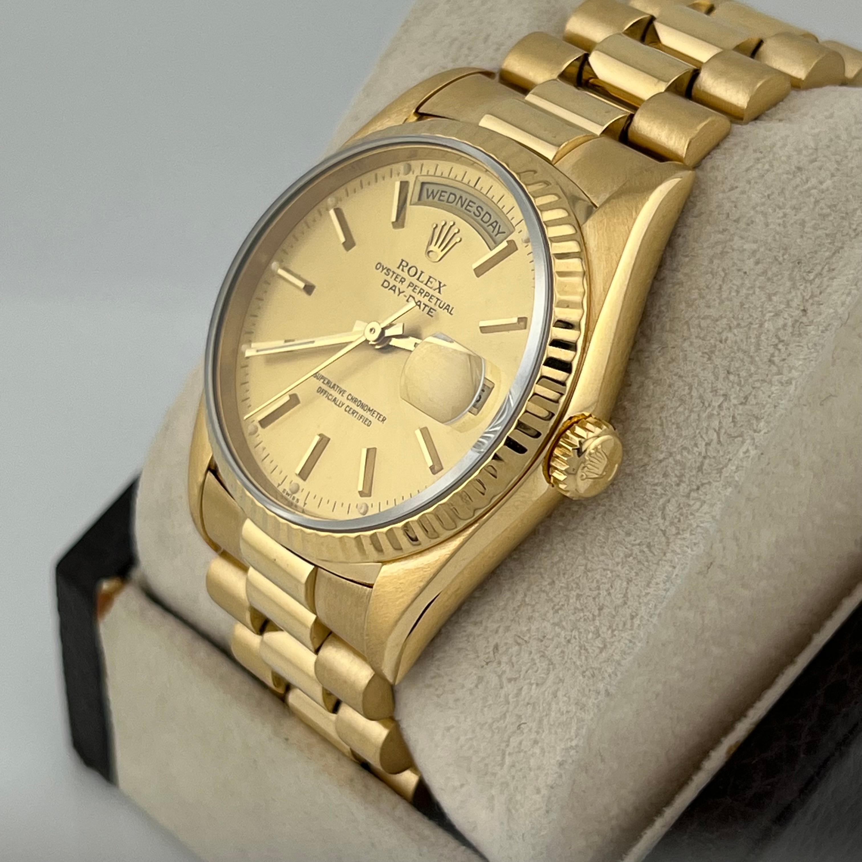 Rolex President Day Date 18238 Champagne Dial 18K Yellow Gold 1