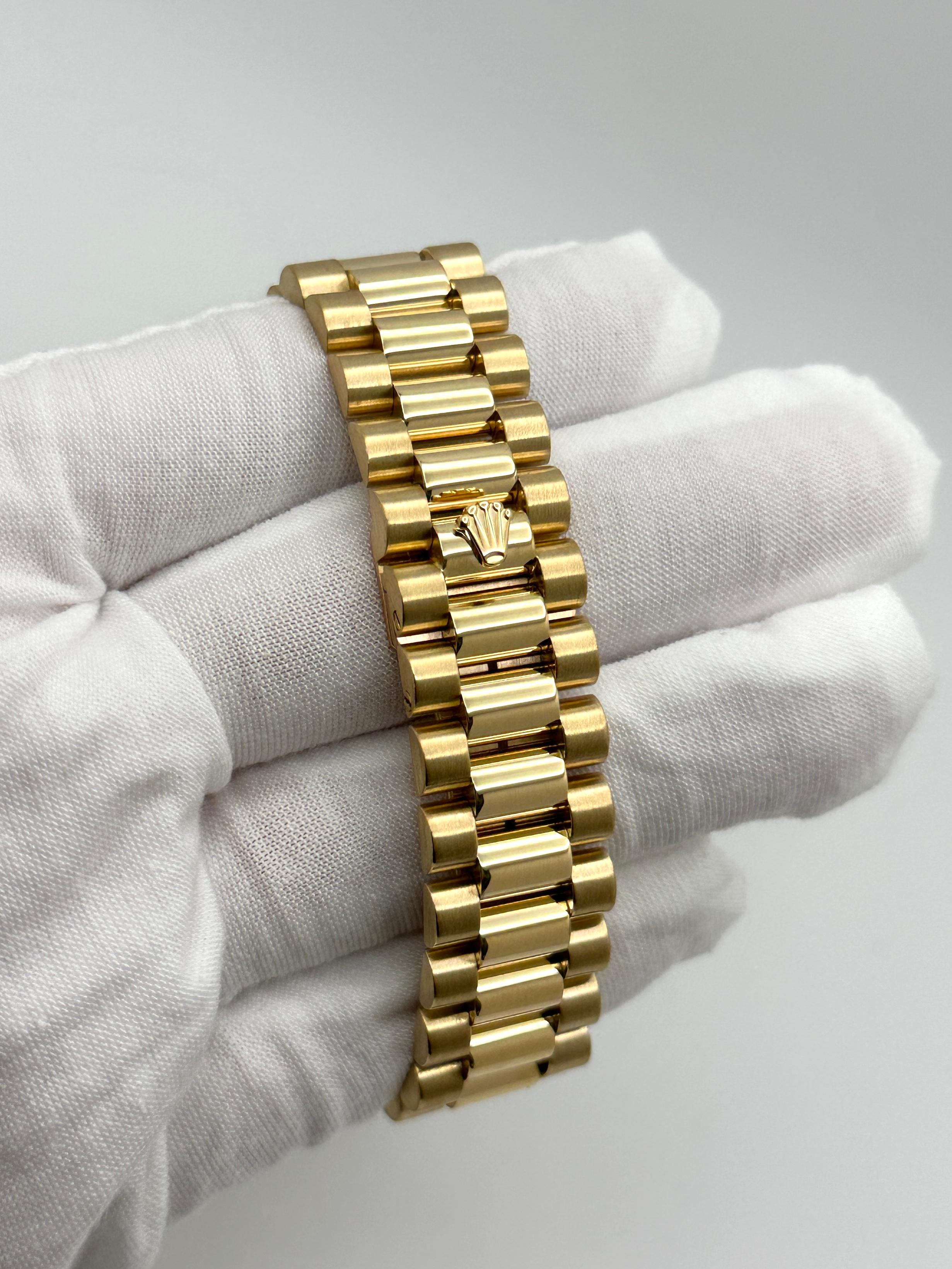 Rolex Day Date 18238 Doppio Quickset 36mm Oro Giallo 18K Scatola di Carta in vendita 3