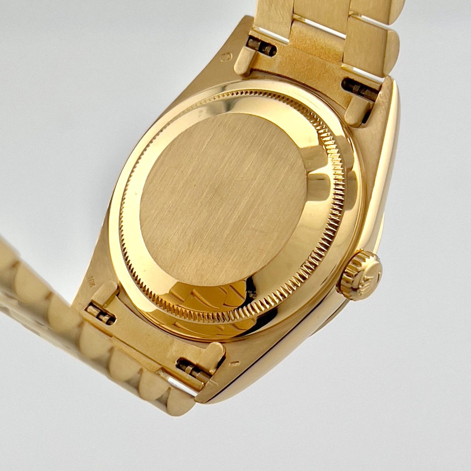 Rolex President Day Date 18238 Double Quickset 36mm Champagne Dial 18K Gold Box For Sale 1