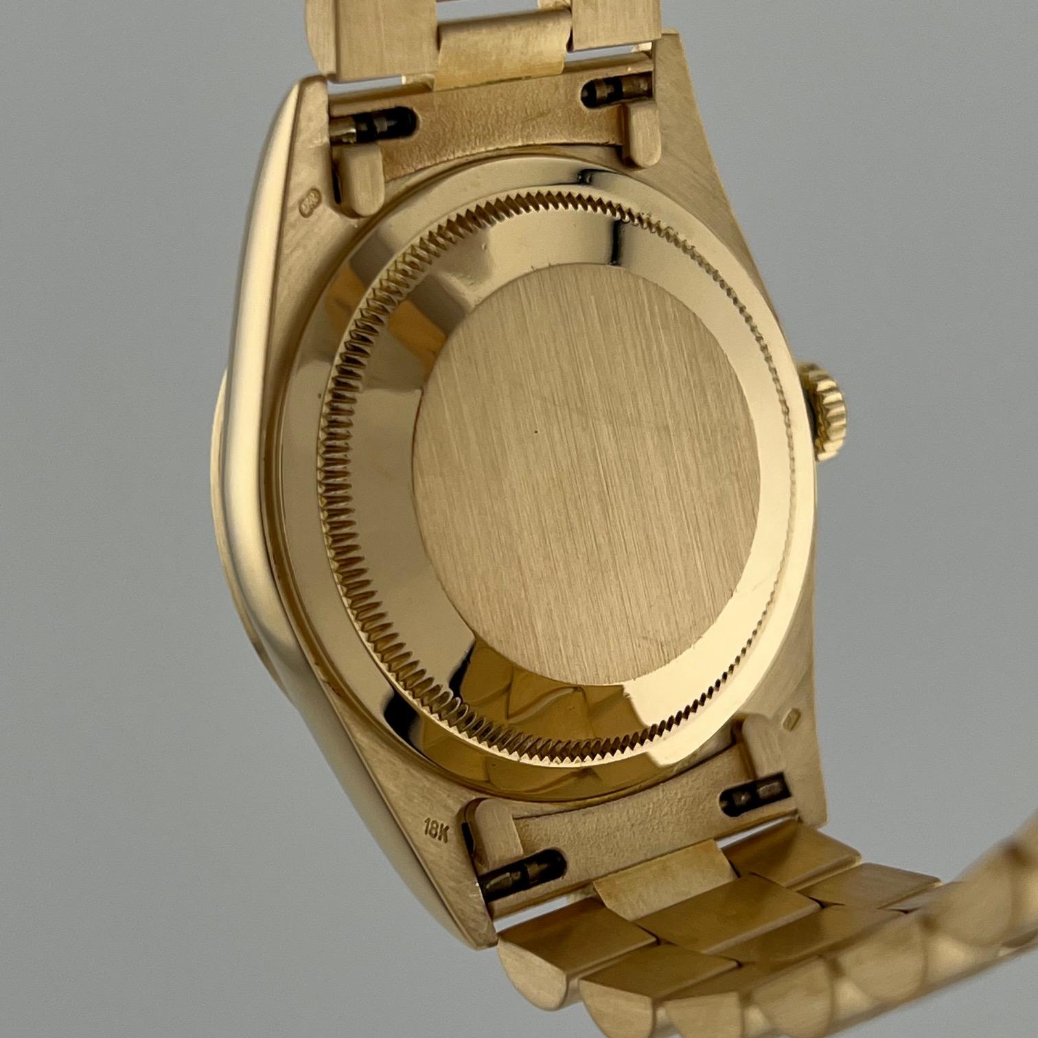 Rolex President Day Date 18238 Double Quickset Cadran Champagne Or Jaune 18k en vente 3
