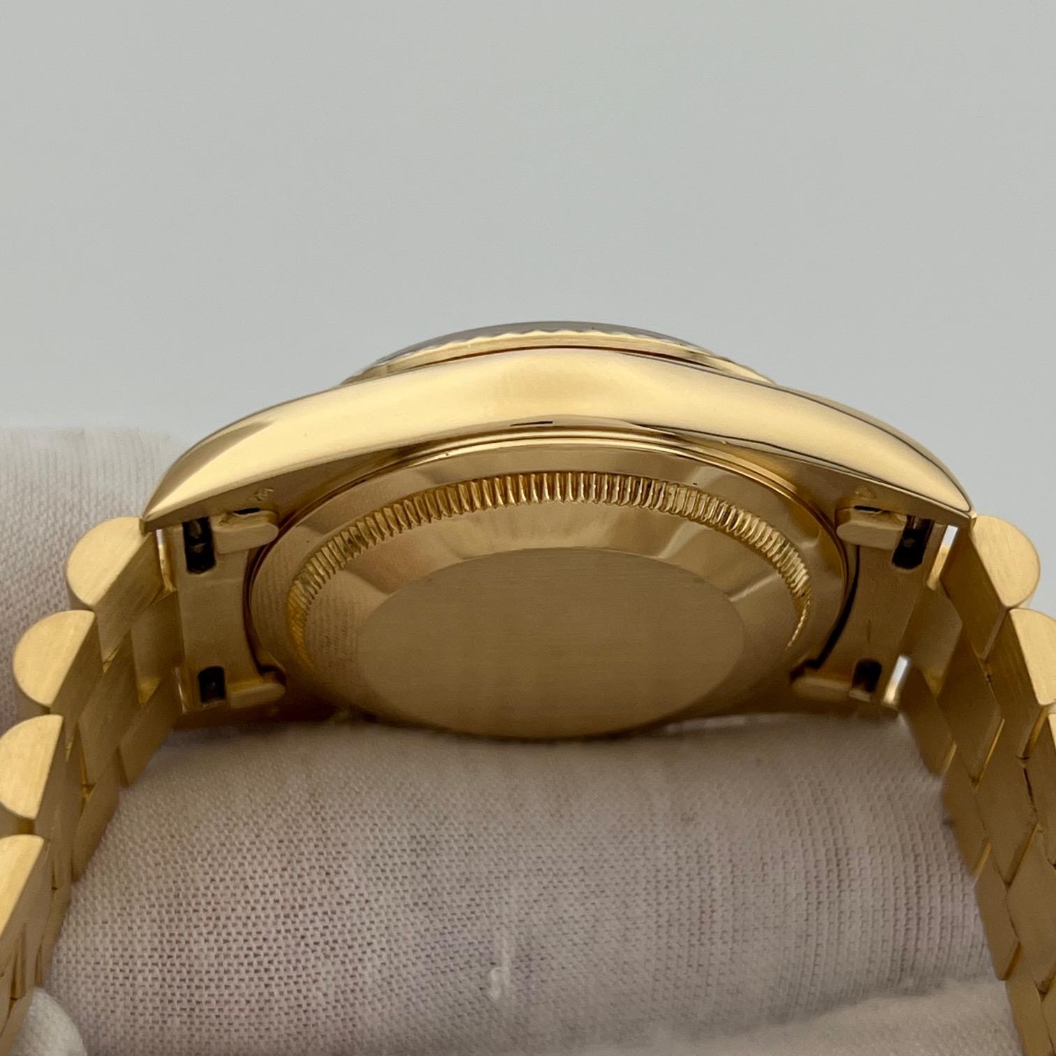 Rolex President Day Date 18238 Double Quickset Cadran Champagne Or Jaune 18k en vente 4