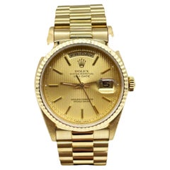 Rolex President Day Date 18238 Wandteppich Zifferblatt 18k Gelbgold Ausgezeichneter Zustand