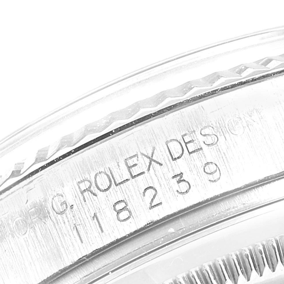 Rolex President Day-Date 18 Karat White Gold Diamond Men's Watch 118239 3