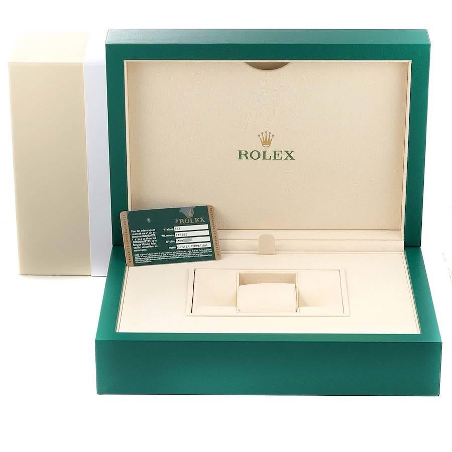 Rolex President Day-Date 18k White Gold Mop Diamond Watch 118389 Box Card For Sale 8