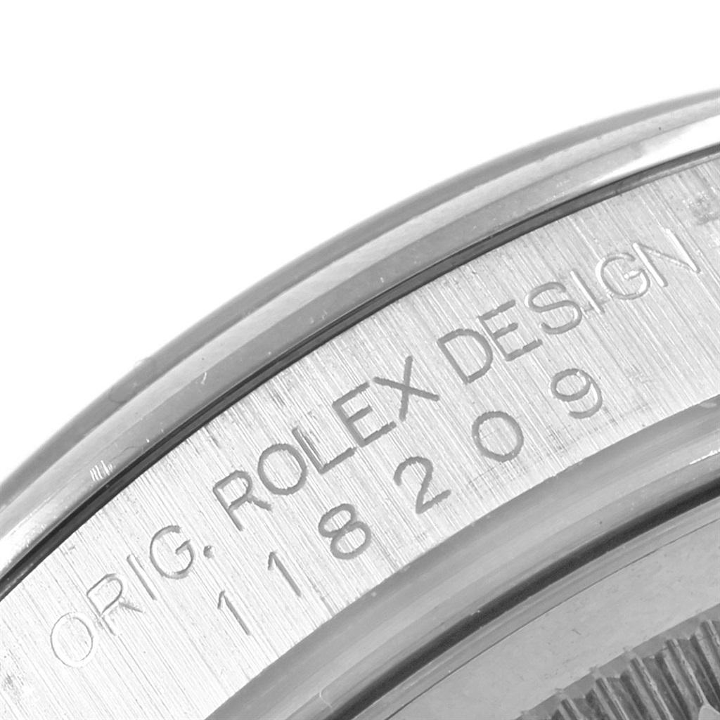Rolex President Day-Date 18 Karat White Gold Roman Dial Men's Watch 118209 For Sale 2