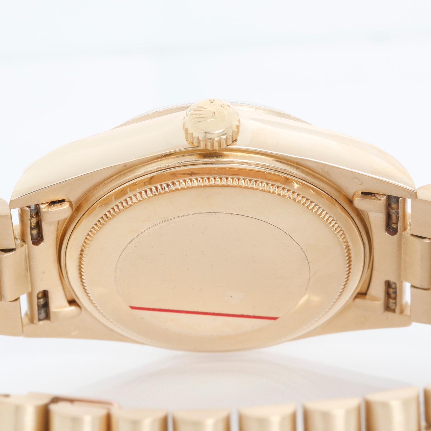 Rolex President Day-Date 18k Yellow Gold Bark Finish Men's Watch 18078 3