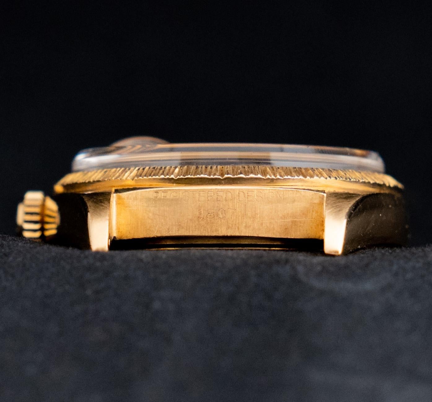 Rolex President Day-Date 18K Gelbgold Bark Finish Silbergraues Zifferblatt 1807, 1970 3