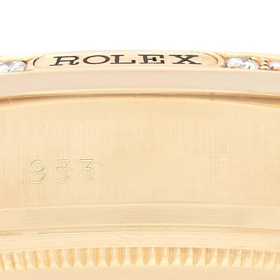 Men's Rolex President Day-Date 18k Yellow Gold Black Diamond Dial Mens Watch 18138