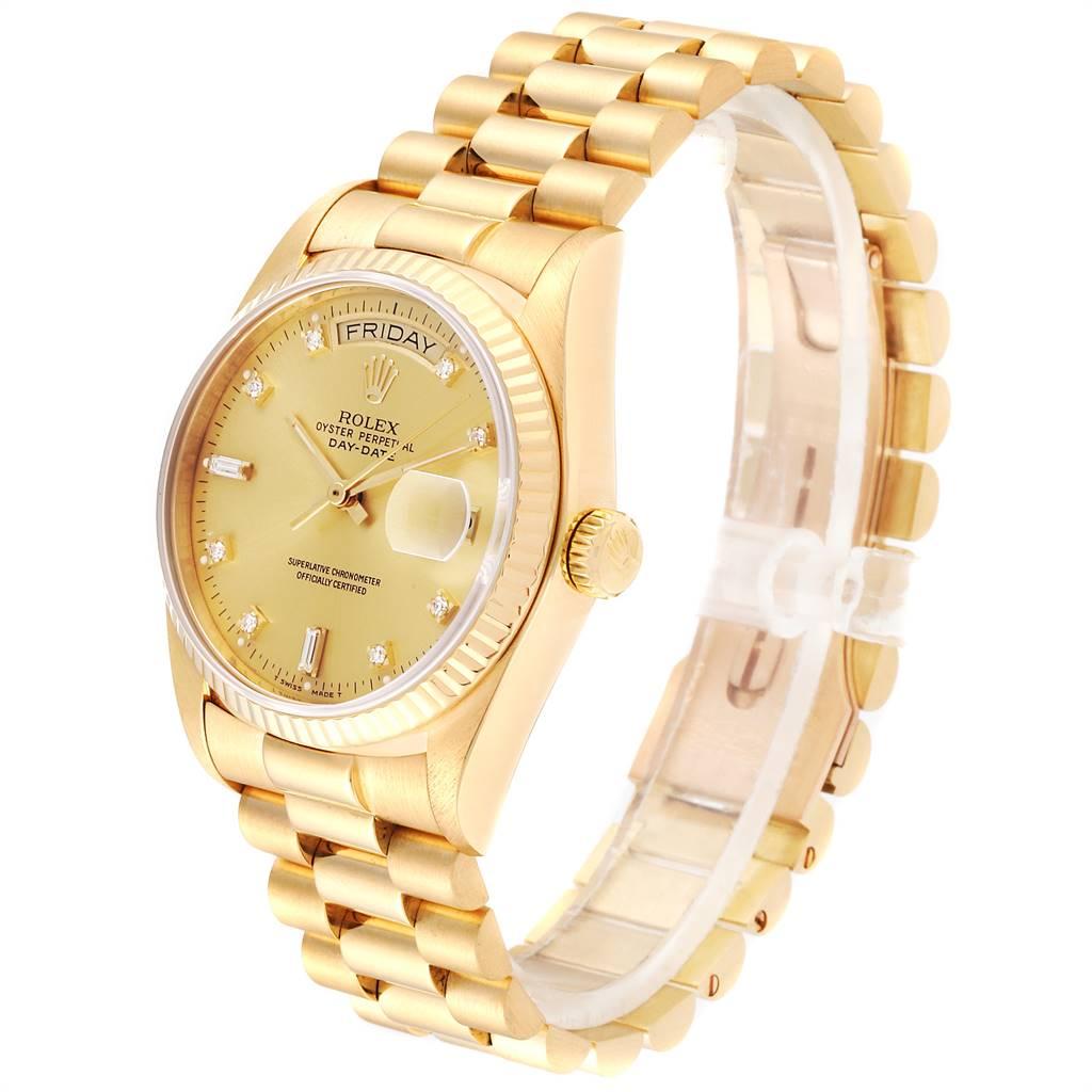 Men's Rolex President Day-Date 18 Karat Yellow Gold Diamond Men’s Watch 18038