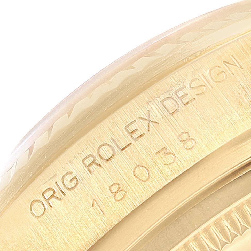 Rolex President Day-Date 18 Karat Yellow Gold Diamond Men’s Watch 18038 2