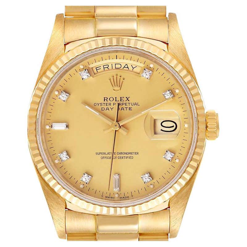 18038 Rolex President Day-Date Men's 18k Gold Watch 18038 For Sale at 1stDibs