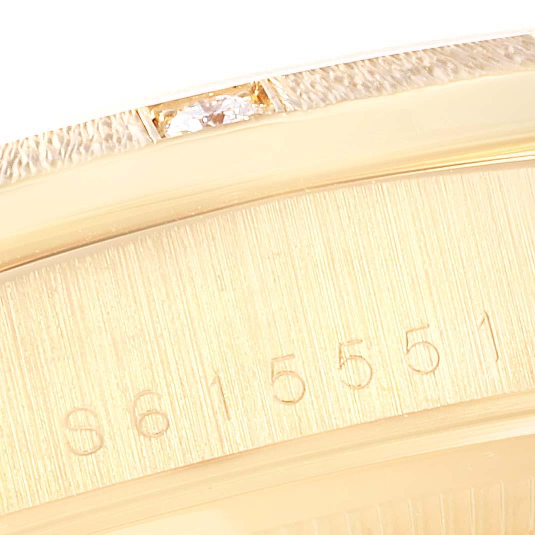 Rolex President Day-Date 18 Karat Yellow Gold Diamond Men's Watch 18308 For Sale 2